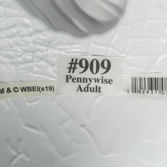 Pennywise Halloween Mask Adult Size It Movie One Size Tattered Deluxe - Picture 7 of 8